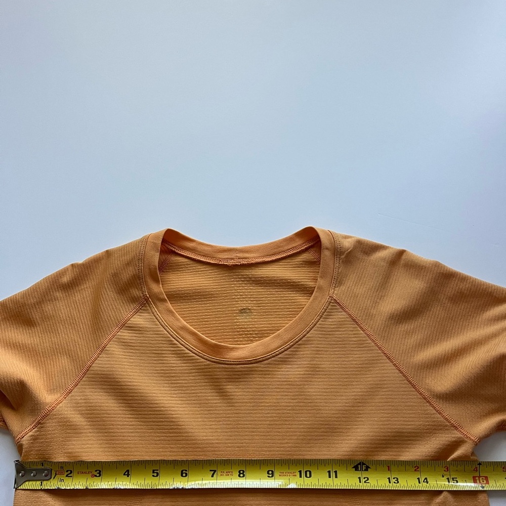 lululemon athletica Swiftly Tech Shirt Sleeve Shirt 2.0 Mango Dream -Size 8 - Picture 5 of 7